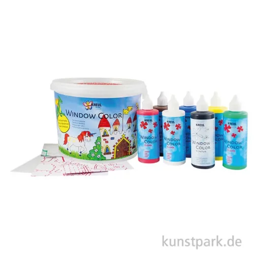 Artikelbild 2 des Artikels “KREUL Window Color Set - Powerpack Burg mit 7 Farben + Zubehör “