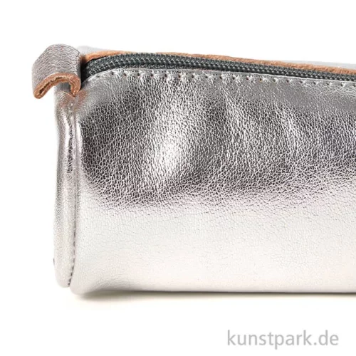 Artikelbild 2 des Artikels “Leder-Etui Metallic - Rund, Silber “