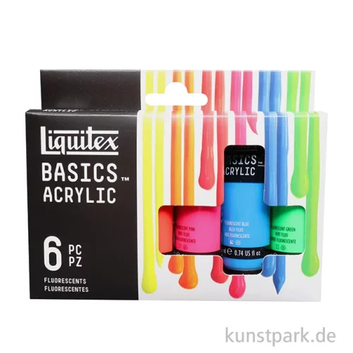 Artikelbild 2 des Artikels “Liquitex Basics Acrylfarben Set - Fluorescent Neon, 6 x 22 ml “