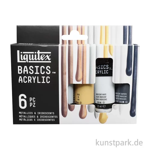 Artikelbild 2 des Artikels “Liquitex Basics Acrylfarben Set - Metallic & Iridescent, 6 x 22 ml “