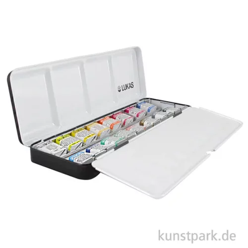 Artikelbild 2 des Artikels “Lukas 1862 Aquarell Metallkasten mit 16 halben Näpfchen “