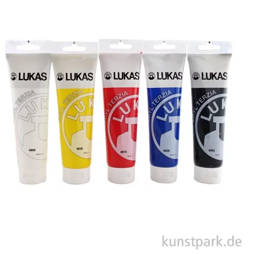 Artikelbild 2 des Artikels “LukasCryl TERZIA Acrylfarben Set, Karton mit 5 x 125 ml Tuben, Classic “
