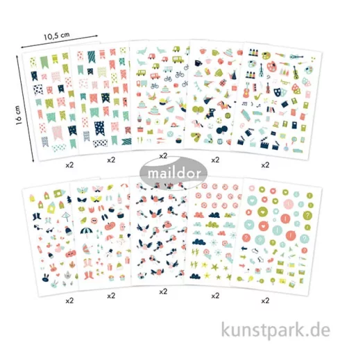 Artikelbild 2 des Artikels “Maildor Journal Stickerbuch A6 mit 1076 Stickern “