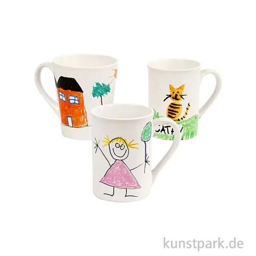 Artikelbild 2 des Artikels “XXL Set - 48 Porzellantassen mit Stiften zum Bemalen “