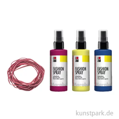 Artikelbild 2 des Artikels “Marabu Fashion Spray Set - Tie Dye Style, 3 x 100 ml + Zubehör “