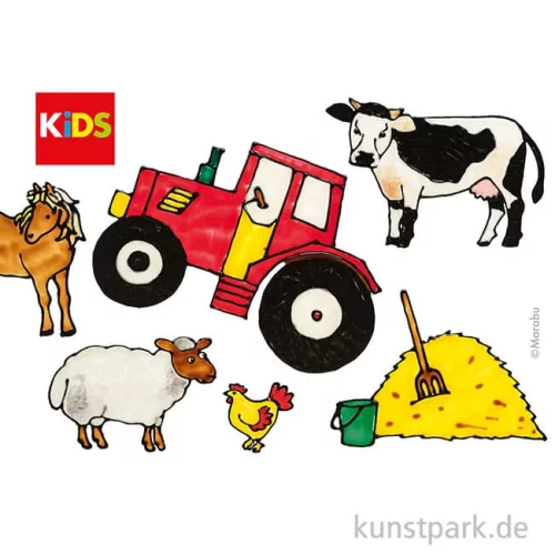Artikelbild 2 des Artikels “Marabu KiDS Window Color Set - Farmer, 6 x 80 ml “