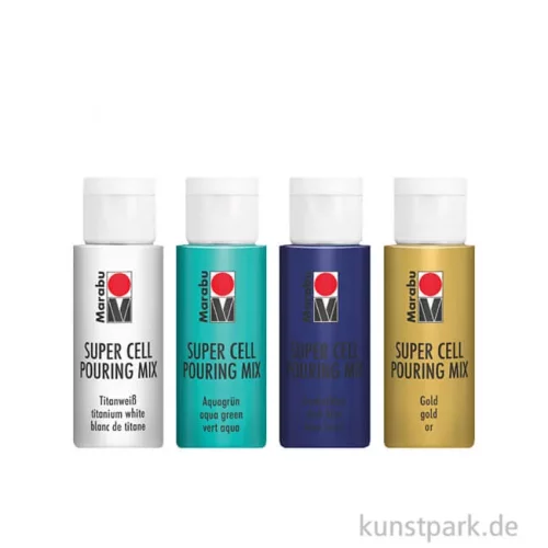 Artikelbild 2 des Artikels “Marabu Super Cell Pouring Farben - Ocean, 4 x 60 ml “