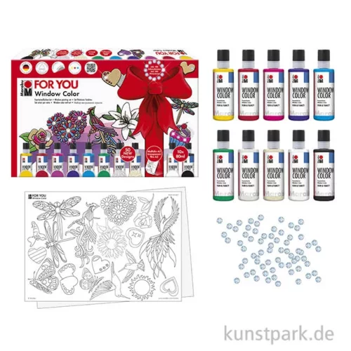Artikelbild 2 des Artikels “Marabu Window Color Set - Fun & Fancy, For You, 10 x 80 ml “