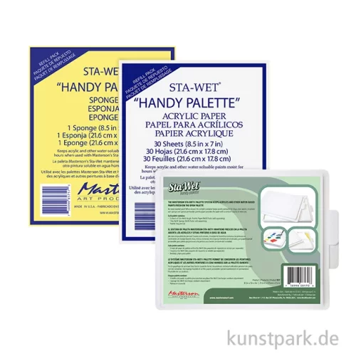Artikelbild 2 des Artikels “Masterson Sta-Wet Handy - Nasspalette, 21,5 x 17,5 x 2,5 cm “