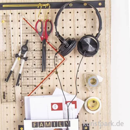 Artikelbild 2 des Artikels “MDF Board furniert - Pin & Peg Lochplatte, mit Aufhänger, groß “