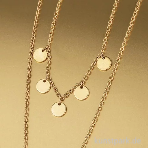 Artikelbild 2 des Artikels “Metall-Anhänger - Scheiben, Gold, 6 Stück, 2 Größen “