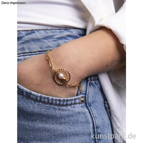 Artikelbild 2 des Artikels “Metall Ring gedreht für Schmuck, 20 mm, Gold, 6 Stück “