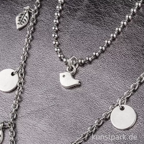 Artikelbild 2 des Artikels “Mini-Anhänger Metall - silberner Vogel, 6 Stück “