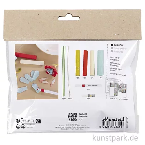 Artikelbild 2 des Artikels “Mini Bastelset - Blumen aus Krepppapier, Pastellfarben “