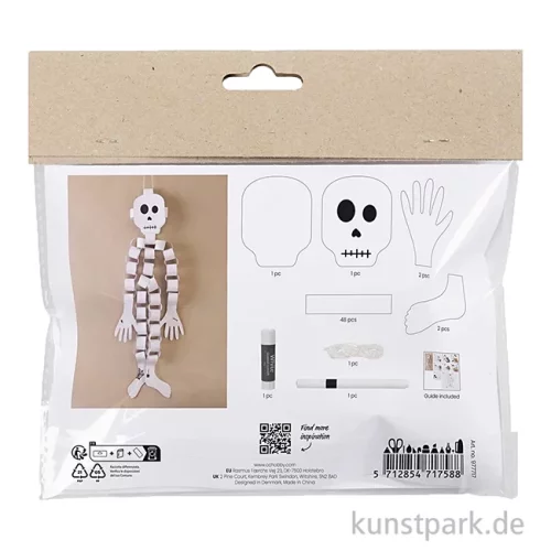 Artikelbild 2 des Artikels “Mini Bastelset Halloween Papierdeko, Skelett “