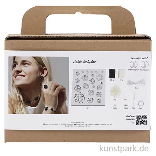 Artikelbild 2 des Artikels “Mini Bastelset Schmuck, Rosen, Schwarz, Weiß “