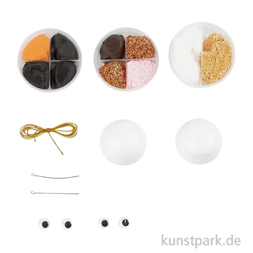 Artikelbild 2 des Artikels “Mini Bastelset Weihnachtskugeln Modellieren, Rentier + Schneemann “
