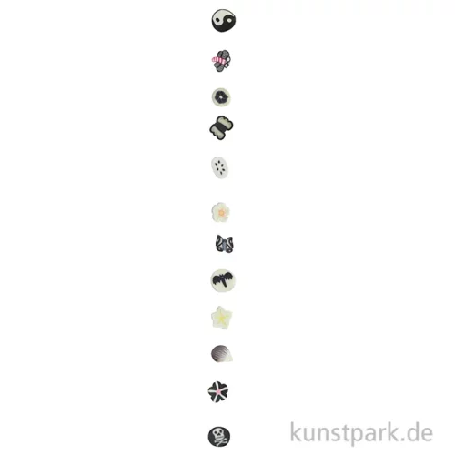 Artikelbild 2 des Artikels “Mini Clay Scheiben - Black & White, 12 Motive, 18g “