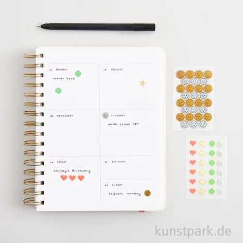 Artikelbild 2 des Artikels “Mini Foliensticker - Emojis, 3 Blatt, 6 x 10 cm “