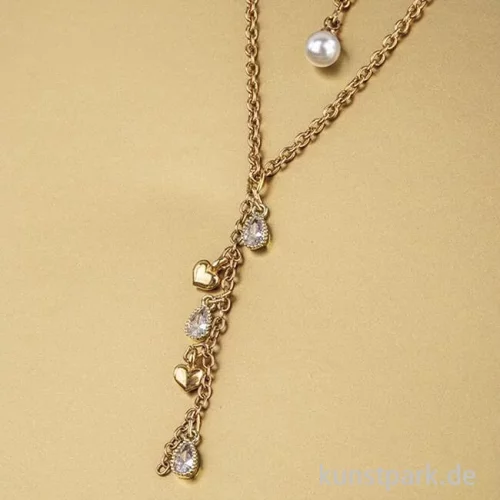 Artikelbild 2 des Artikels “Mini-Strassanhänger Metall - goldener Tropfen, 2 Stück “