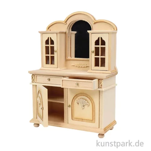 Artikelbild 2 des Artikels “Miniatur Esszimmerschrank mit Spiegel, Naturholz, 10 x 4,5 x 15 cm “