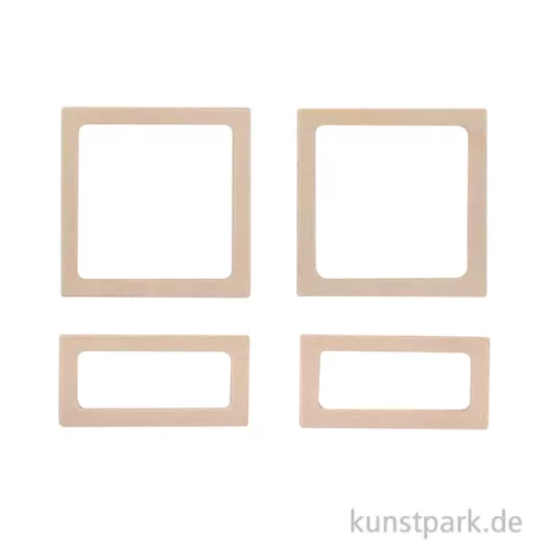 Artikelbild 2 des Artikels “Miniatur Holz Bilderrahmen in 2 Größen, 4er Set “