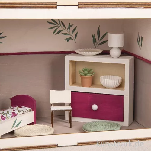 Artikelbild 2 des Artikels “Miniatur Kommode + Lampe, Holz, 8 x 2,5 x 8 cm “