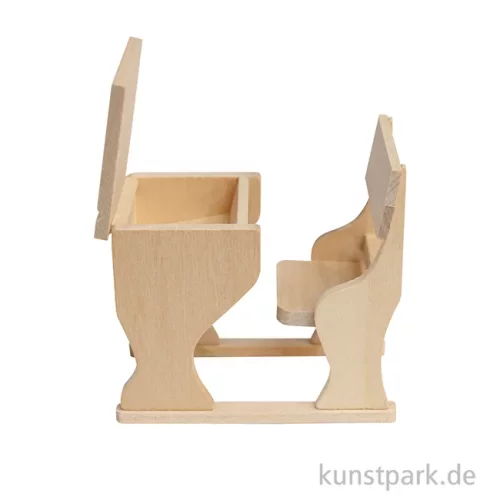 Artikelbild 2 des Artikels “Miniatur Schulbank, Holz, 7,8 x 4,4 x 7,8 cm “