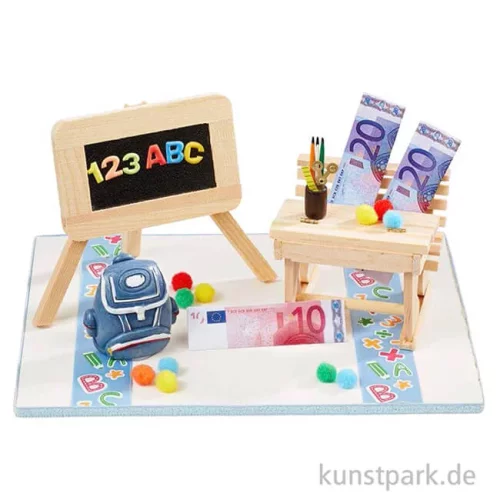 Artikelbild 2 des Artikels “Miniatur Schulbank, Holz, Natur, 7 x 5,8 x 6 cm “