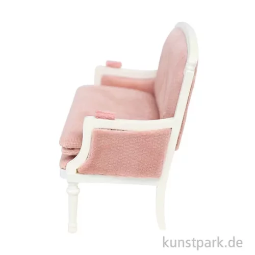 Artikelbild 2 des Artikels “Miniatur Sofa, Louis XVI, Weiß Rosa, 11,5 x 9 x 5 cm “