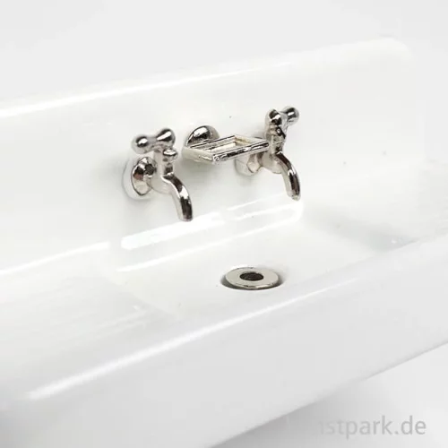 Artikelbild 2 des Artikels “Miniatur Spüle, Porzellan Weiß, 8,5 x 11,5 x 4 cm “