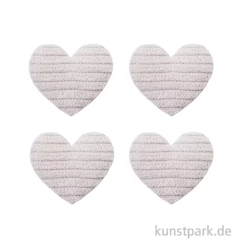 Artikelbild 2 des Artikels “Miniatur Stoffherz, Beige, 3,5 cm, 4 Stück “