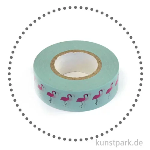 Artikelbild 2 des Artikels “Motiv-Klebeband Washi Tape - Flamingos, 15 mm, Rolle 15m “