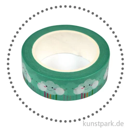 Artikelbild 2 des Artikels “Motiv-Klebeband Washi-Tape - Happy Clouds, 15 mm, 10 m Rolle “