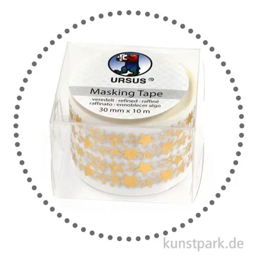 Artikelbild 2 des Artikels “Motiv-Klebeband Washitape - Sterne gold, 30 mm, 10 m Rolle “