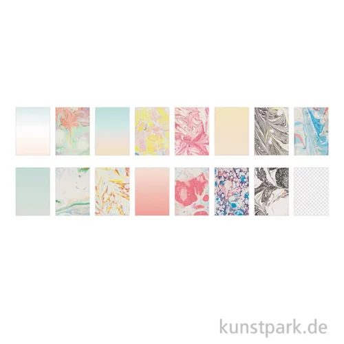 Artikelbild 2 des Artikels “Motivpapier Block - Marmoriert, 30 Blatt “