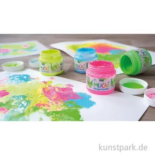 Artikelbild 2 des Artikels “MUCKI Quietsch-Fingerfarben Set, 4 x 150 ml “