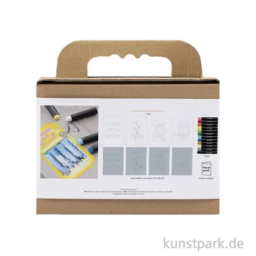 Artikelbild 2 des Artikels “Ölpastell Set mit 8 Karten zum Ausmalen “