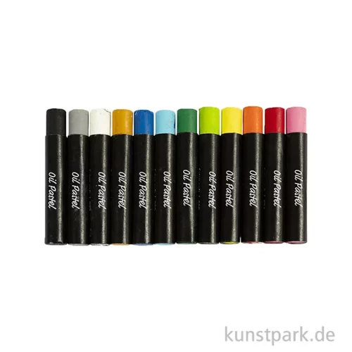 Artikelbild 2 des Artikels “Ölpastellkreiden, Länge 7 cm, Dicke 11 mm, Standard-Farben, 12 Stück “