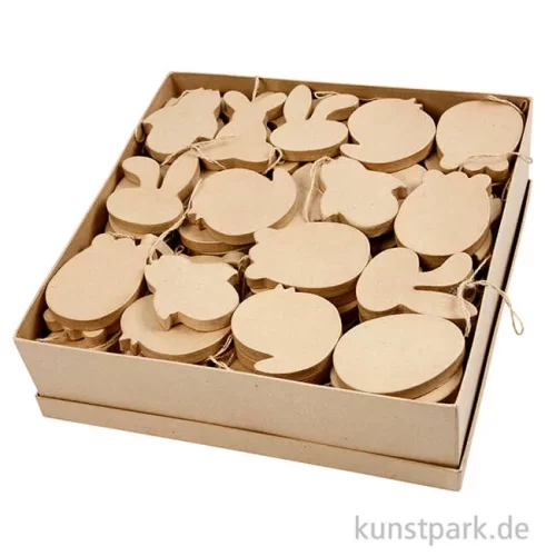 Artikelbild 2 des Artikels “Osteraufhänger aus Pappmaché, 10 cm, 114 Stück sortiert “