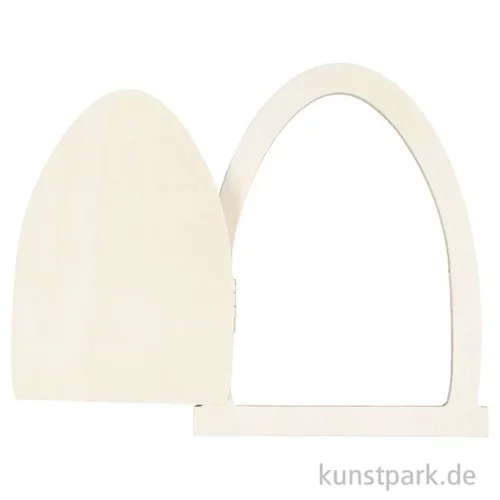 Artikelbild 2 des Artikels “Ovale Wichteltür mit Scharnieren, 10 x 13 cm “