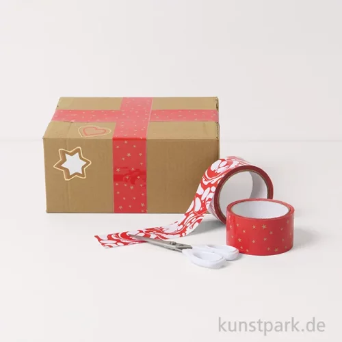 Artikelbild 2 des Artikels “Paketklebeband - Marmoriert, Rot Weiß, 5 cm x 33 Meter “