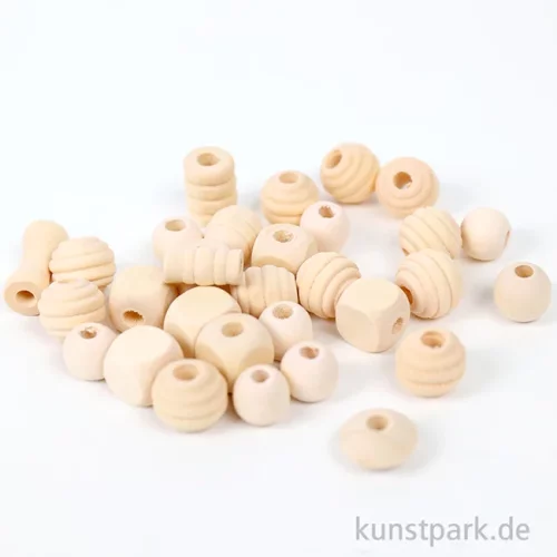 Artikelbild 2 des Artikels “Perlen aus Holz, 5-28 mm, Lochgröße 2,5-3 mm, 2 Liter “