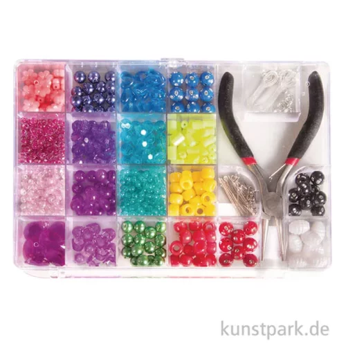 Artikelbild 2 des Artikels “Perlen Bastelset - Box mit Zange, 170 g - Bunt “