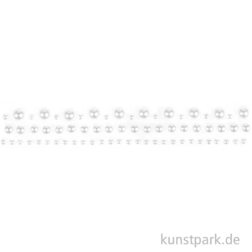 Artikelbild 2 des Artikels “Perlen Tape, Halbperlen Selbstklebend, Weiß, 1,9 x 50 cm “