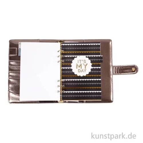 Artikelbild 2 des Artikels “Planer Ringbuchformat aus Kunstleder - Metallic Hellgrau “