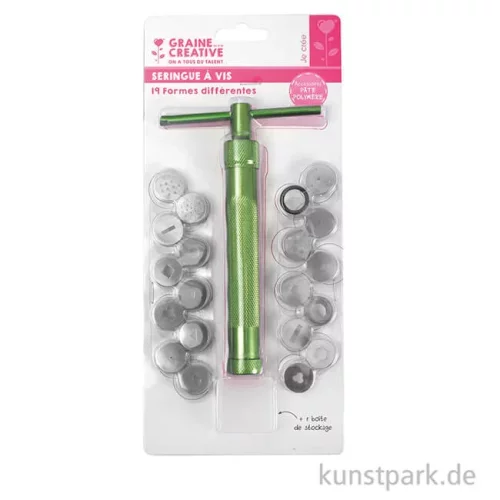 Artikelbild 2 des Artikels “Polymer Clay Extruder Gun mit 19 Aufsätzen “
