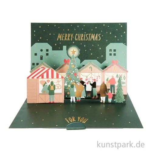 Artikelbild 2 des Artikels “Pop Up Karte für Geldgeschenke, Weihnachtsmarkt, A5 “