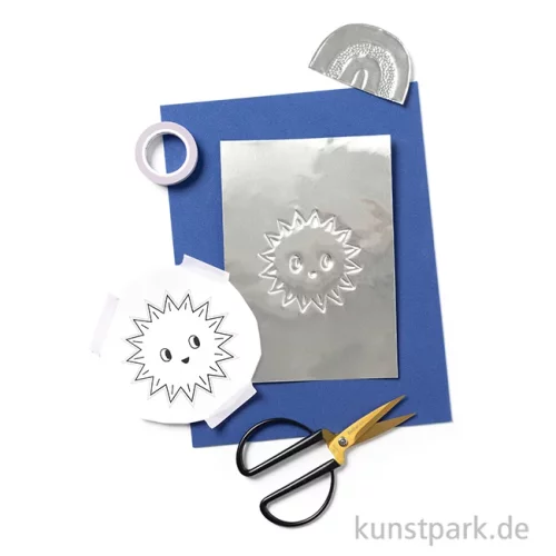 Artikelbild 2 des Artikels “folia Prägefolien, Alu, 3 Blatt, 18,5 x 29,5 cm - Silber “