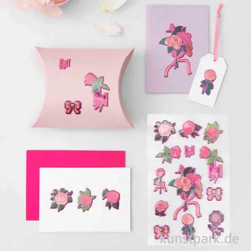 Artikelbild 2 des Artikels “Puffy Sticker - La Vie en Rose, Rosen, 13 Aufkleber “